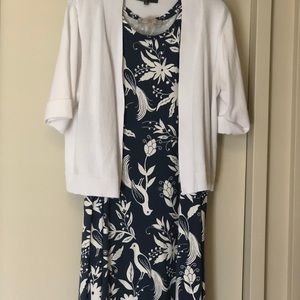 Loft plus 16/18 midi swing dress, sleeveless